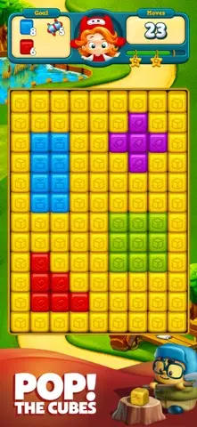 A level start screen showing the move counter and goals